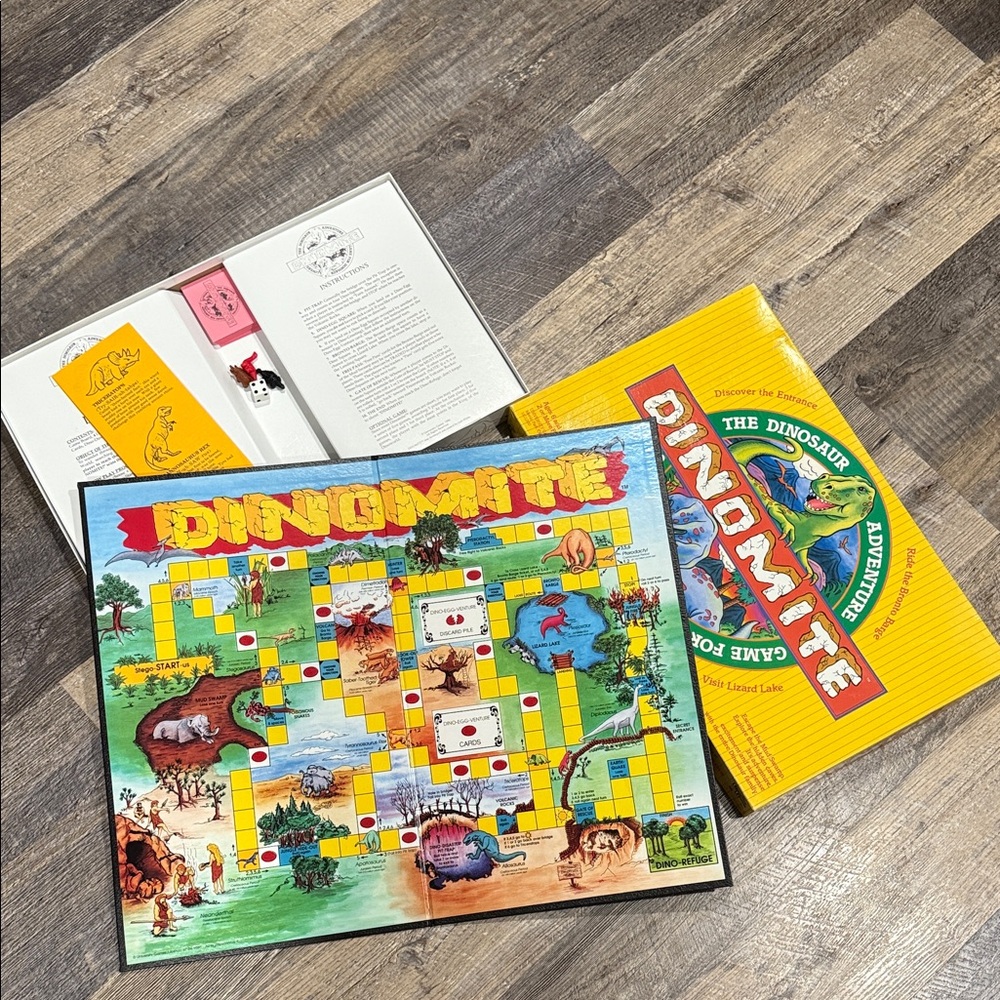 Dinomite Dinosaur Adventure Game - Yellow-1988